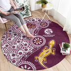 Manly Warringah Sea Eagles NAIDOC Week 2026 Round Carpet Aboriginal Lizard Dot Painting - 50 Years of Deadly