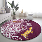 Manly Warringah Sea Eagles NAIDOC Week 2026 Round Carpet Aboriginal Lizard Dot Painting - 50 Years of Deadly