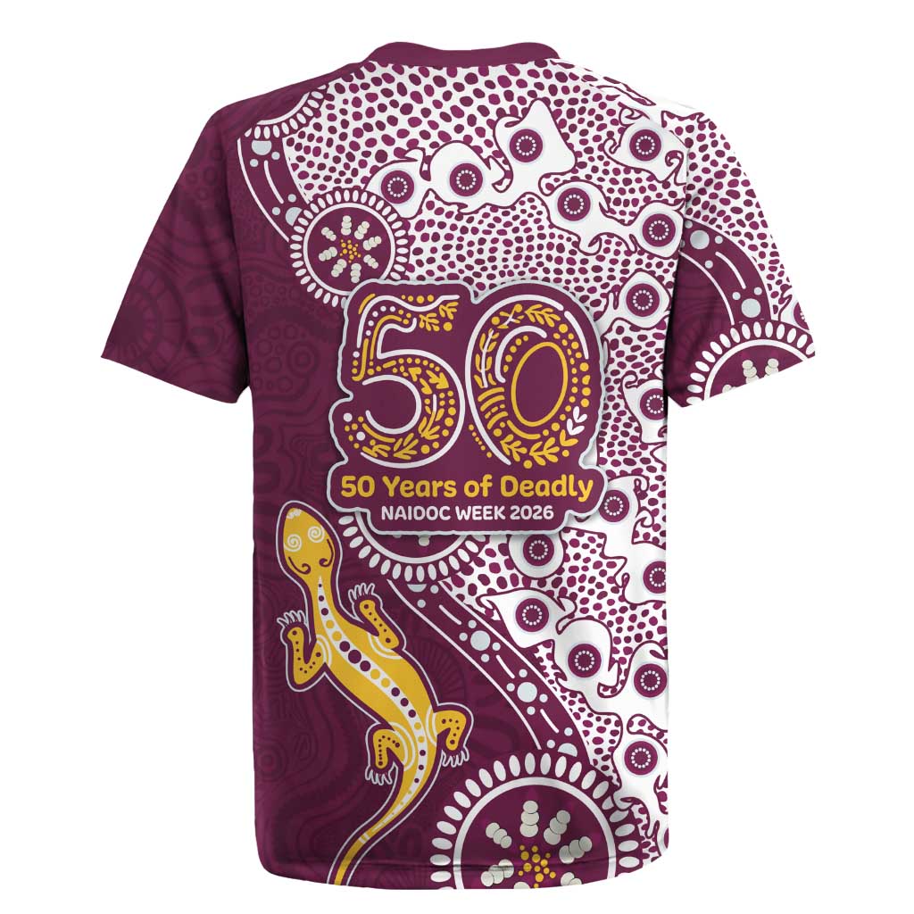 Manly Warringah Sea Eagles NAIDOC Week 2026 Rugby Jersey Aboriginal Lizard Dot Painting - 50 Years of Deadly