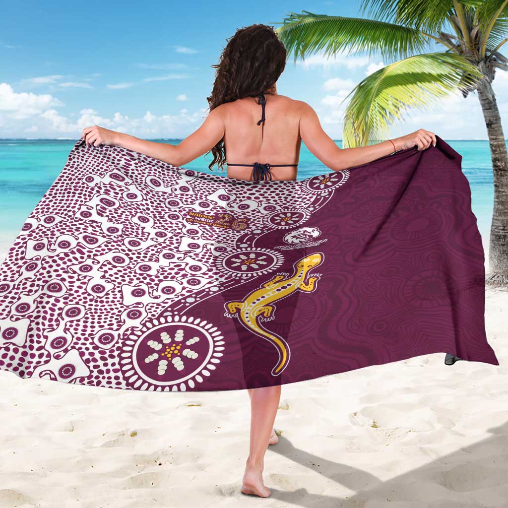 Manly Warringah Sea Eagles NAIDOC Week 2026 Sarong Aboriginal Lizard Dot Painting - 50 Years of Deadly