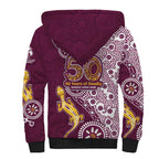 Manly Warringah Sea Eagles NAIDOC Week 2026 Sherpa Hoodie Aboriginal Lizard Dot Painting - 50 Years of Deadly