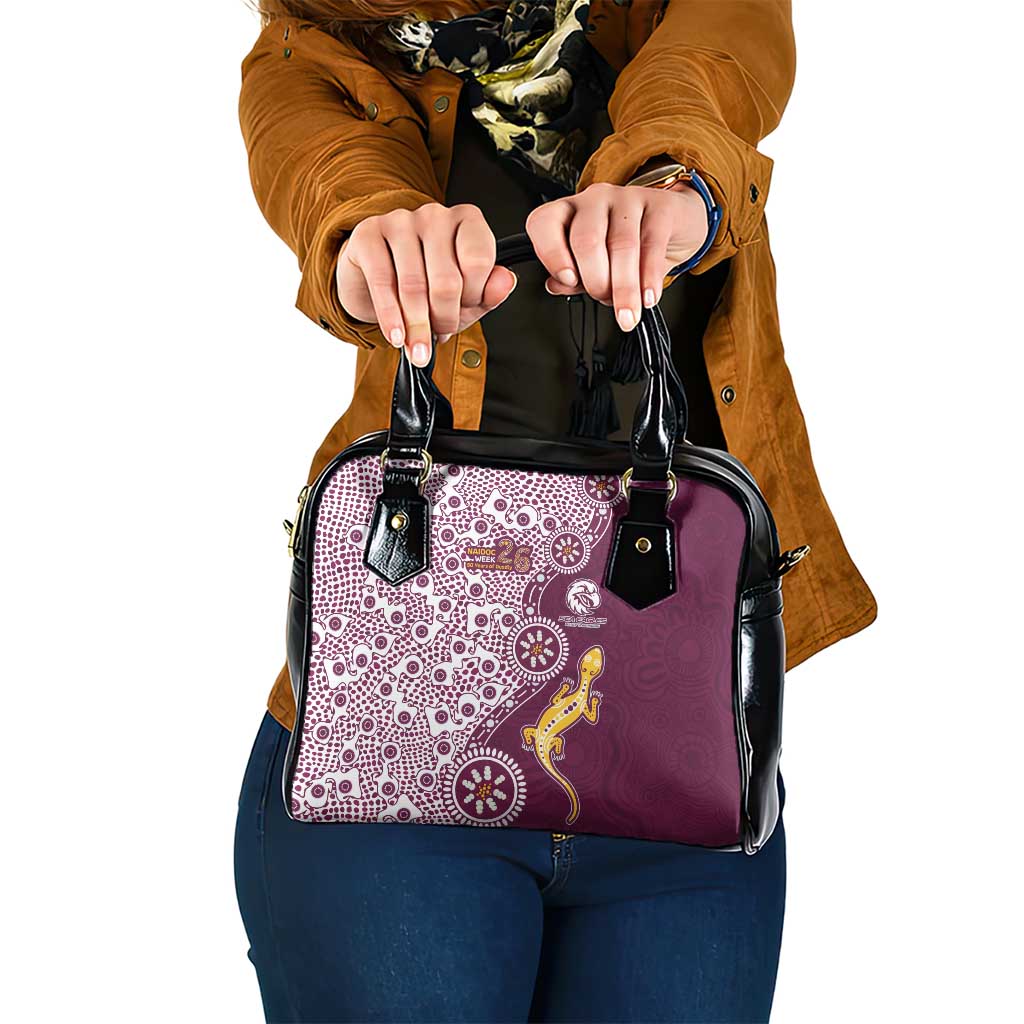 Manly Warringah Sea Eagles NAIDOC Week 2026 Shoulder Handbag Aboriginal Lizard Dot Painting - 50 Years of Deadly