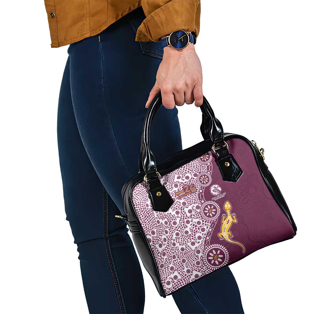 Manly Warringah Sea Eagles NAIDOC Week 2026 Shoulder Handbag Aboriginal Lizard Dot Painting - 50 Years of Deadly