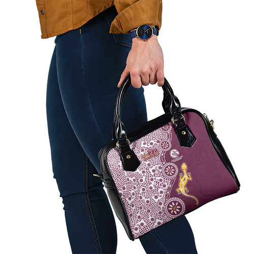 Manly Warringah Sea Eagles NAIDOC Week 2026 Shoulder Handbag Aboriginal Lizard Dot Painting - 50 Years of Deadly