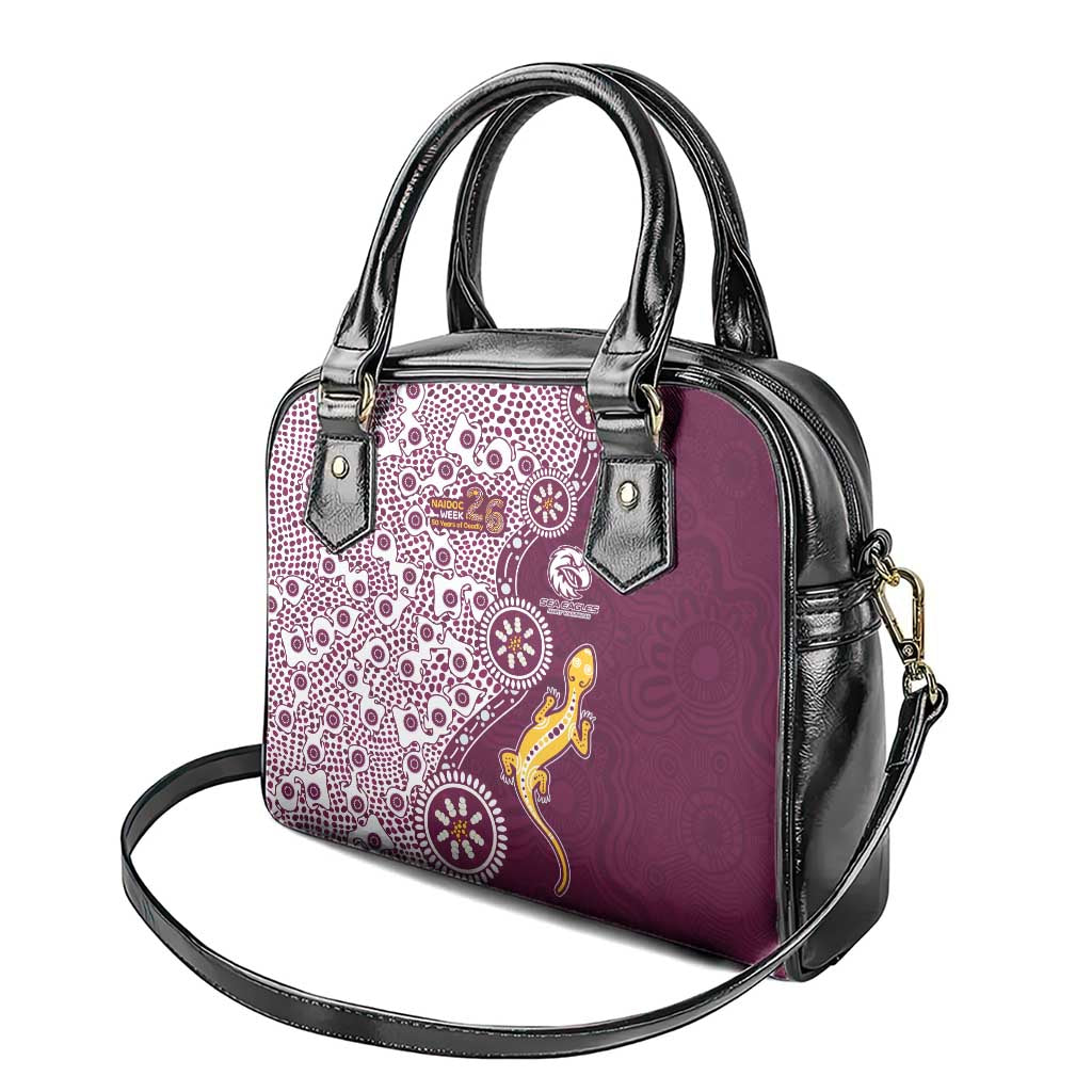 Manly Warringah Sea Eagles NAIDOC Week 2026 Shoulder Handbag Aboriginal Lizard Dot Painting - 50 Years of Deadly