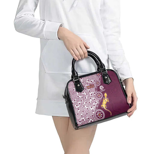 Manly Warringah Sea Eagles NAIDOC Week 2026 Shoulder Handbag Aboriginal Lizard Dot Painting - 50 Years of Deadly