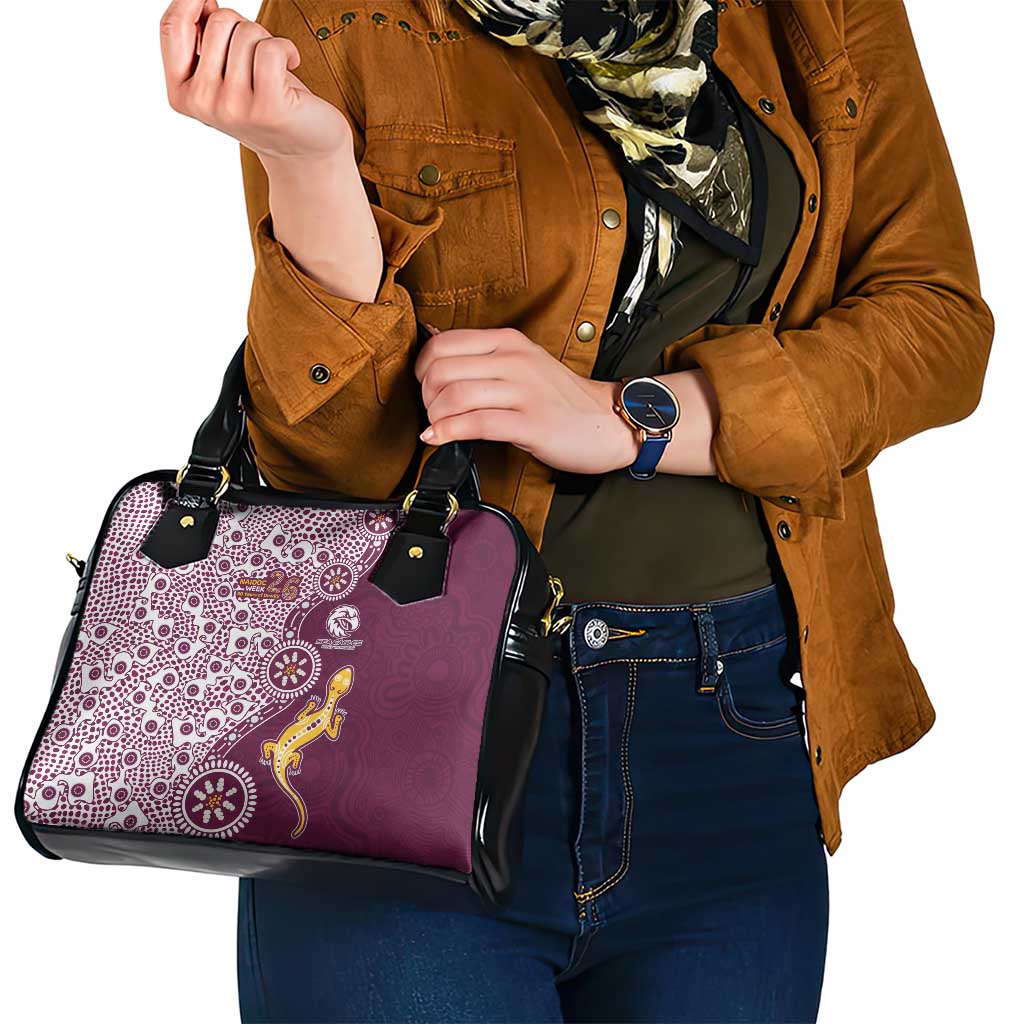 Manly Warringah Sea Eagles NAIDOC Week 2026 Shoulder Handbag Aboriginal Lizard Dot Painting - 50 Years of Deadly