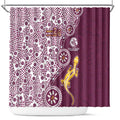 Manly Warringah Sea Eagles NAIDOC Week 2026 Shower Curtain Aboriginal Lizard Dot Painting - 50 Years of Deadly