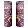 Manly Warringah Sea Eagles NAIDOC Week 2026 Skinny Tumbler Aboriginal Lizard Dot Painting - 50 Years of Deadly