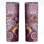 Manly Warringah Sea Eagles NAIDOC Week 2026 Skinny Tumbler Aboriginal Lizard Dot Painting - 50 Years of Deadly