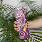 Manly Warringah Sea Eagles NAIDOC Week 2026 Skinny Tumbler Aboriginal Lizard Dot Painting - 50 Years of Deadly