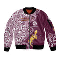 Manly Warringah Sea Eagles NAIDOC Week 2026 Sleeve Zip Bomber Jacket Aboriginal Lizard Dot Painting - 50 Years of Deadly