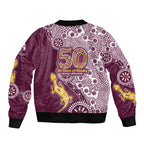 Manly Warringah Sea Eagles NAIDOC Week 2026 Sleeve Zip Bomber Jacket Aboriginal Lizard Dot Painting - 50 Years of Deadly