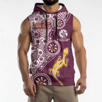 Manly Warringah Sea Eagles NAIDOC Week 2026 Sleeveless Hoodie Aboriginal Lizard Dot Painting - 50 Years of Deadly