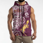 Manly Warringah Sea Eagles NAIDOC Week 2026 Sleeveless Zip Hoodie Aboriginal Lizard Dot Painting - 50 Years of Deadly