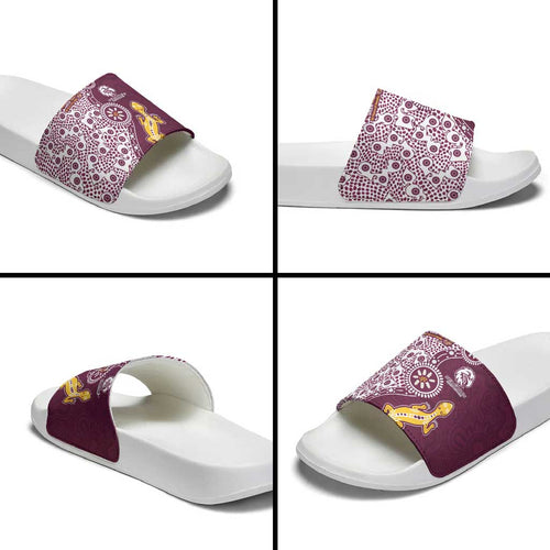 Manly Warringah Sea Eagles NAIDOC Week 2026 Slide Sandals Aboriginal Lizard Dot Painting - 50 Years of Deadly