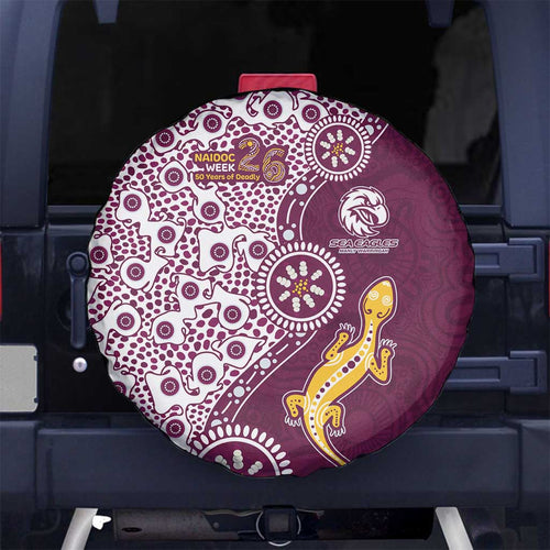 Manly Warringah Sea Eagles NAIDOC Week 2026 Spare Tire Cover Aboriginal Lizard Dot Painting - 50 Years of Deadly
