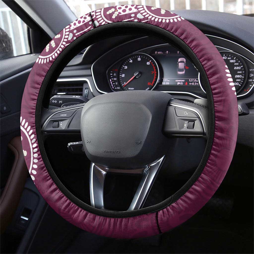 Manly Warringah Sea Eagles NAIDOC Week 2026 Steering Wheel Cover Aboriginal Lizard Dot Painting - 50 Years of Deadly