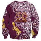 Manly Warringah Sea Eagles NAIDOC Week 2026 Sweatshirt Aboriginal Lizard Dot Painting - 50 Years of Deadly