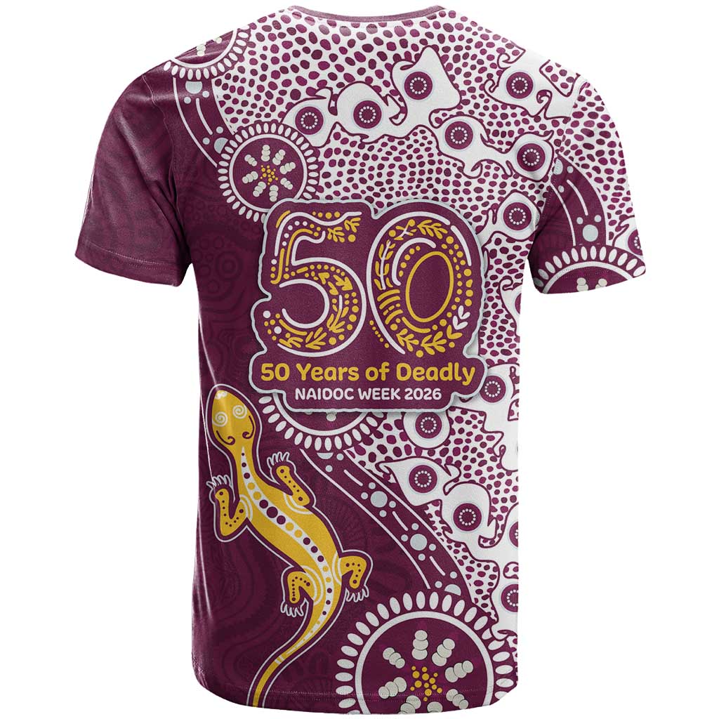 Manly Warringah Sea Eagles NAIDOC Week 2026 T Shirt Aboriginal Lizard Dot Painting - 50 Years of Deadly