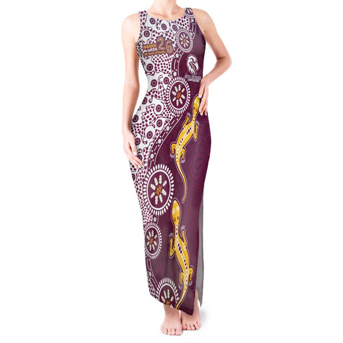 Manly Warringah Sea Eagles NAIDOC Week 2026 Tank Maxi Dress Aboriginal Lizard Dot Painting - 50 Years of Deadly
