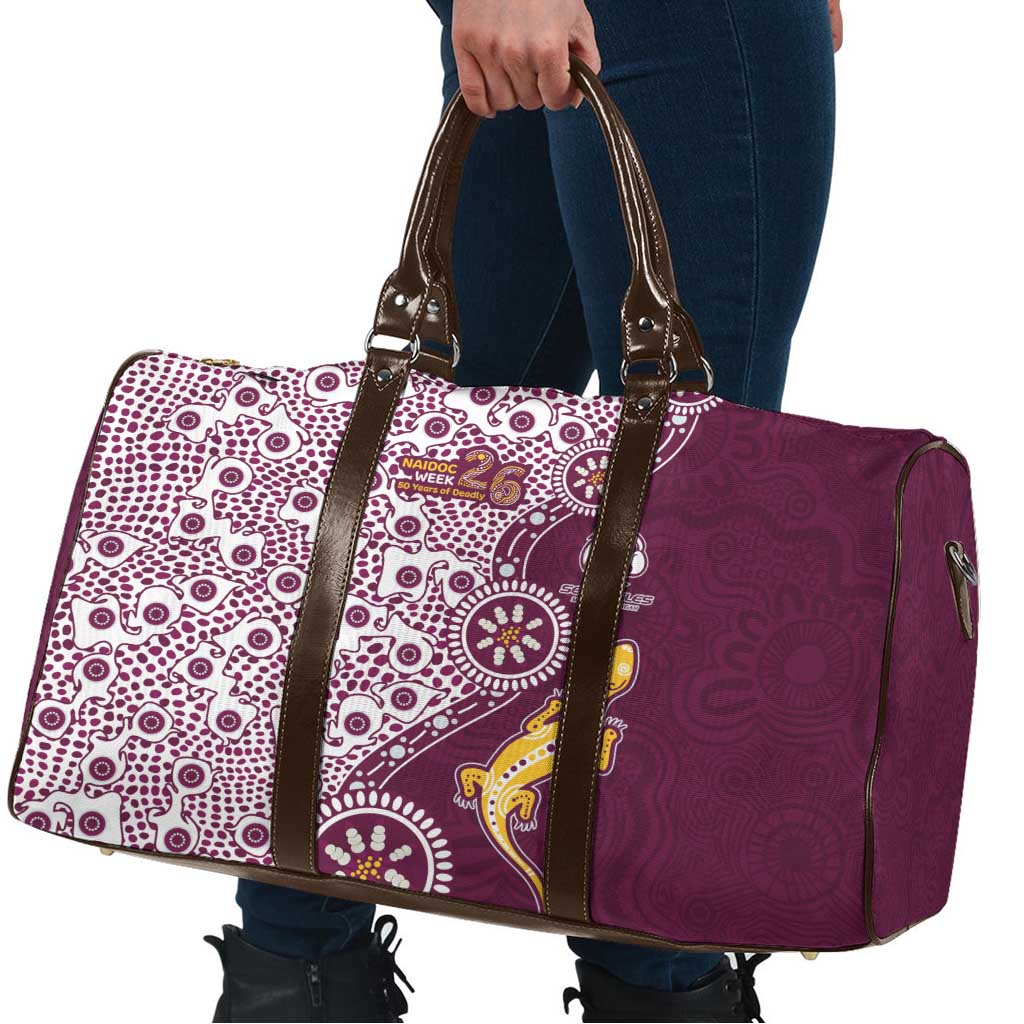 Manly Warringah Sea Eagles NAIDOC Week 2026 Travel Bag Aboriginal Lizard Dot Painting - 50 Years of Deadly