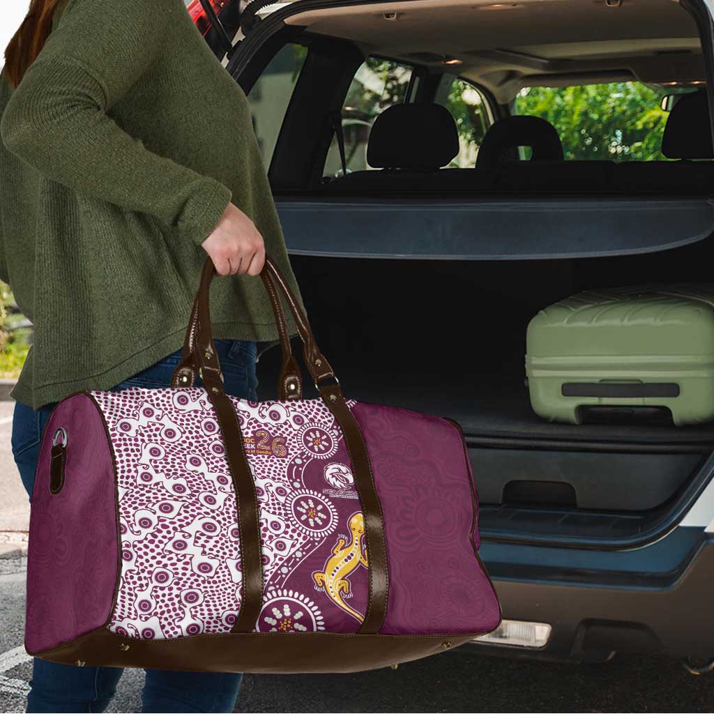 Manly Warringah Sea Eagles NAIDOC Week 2026 Travel Bag Aboriginal Lizard Dot Painting - 50 Years of Deadly