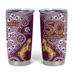 Manly Warringah Sea Eagles NAIDOC Week 2026 Tumbler Cup Aboriginal Lizard Dot Painting - 50 Years of Deadly