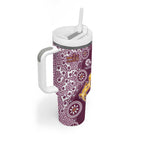 Manly Warringah Sea Eagles NAIDOC Week 2026 Tumbler With Handle Aboriginal Lizard Dot Painting - 50 Years of Deadly