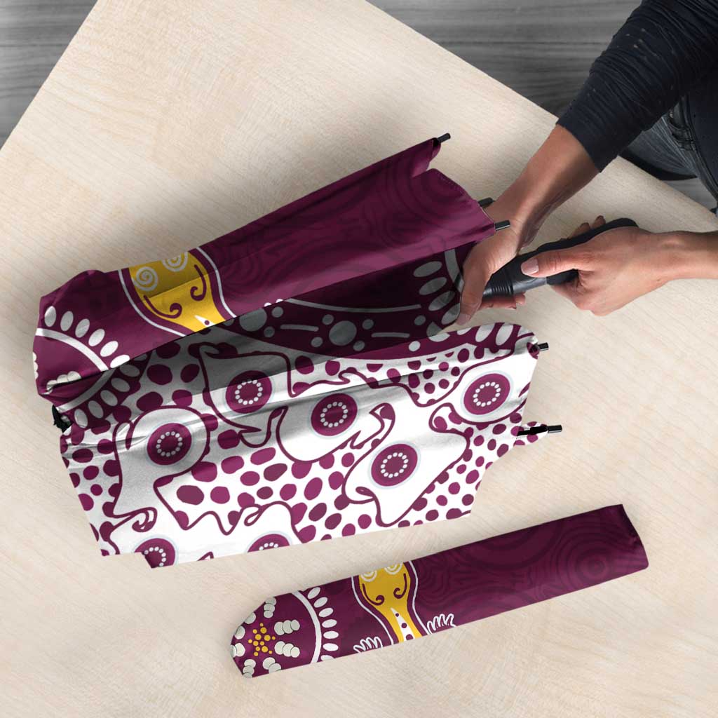 Manly Warringah Sea Eagles NAIDOC Week 2026 Umbrella Aboriginal Lizard Dot Painting - 50 Years of Deadly