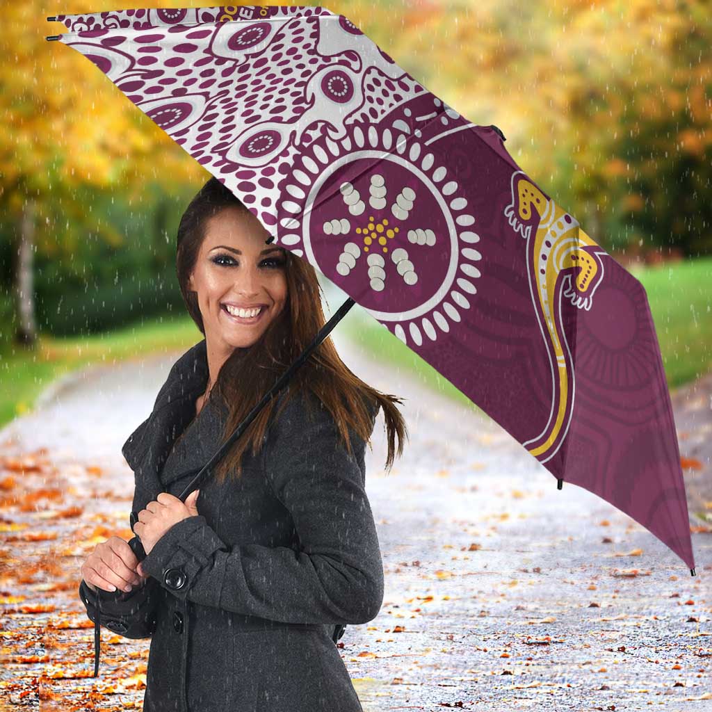 Manly Warringah Sea Eagles NAIDOC Week 2026 Umbrella Aboriginal Lizard Dot Painting - 50 Years of Deadly