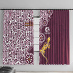 Manly Warringah Sea Eagles NAIDOC Week 2026 Window Curtain Aboriginal Lizard Dot Painting - 50 Years of Deadly