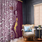 Manly Warringah Sea Eagles NAIDOC Week 2026 Window Curtain Aboriginal Lizard Dot Painting - 50 Years of Deadly