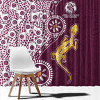 Manly Warringah Sea Eagles NAIDOC Week 2026 Window Curtain Aboriginal Lizard Dot Painting - 50 Years of Deadly