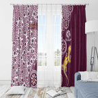 Manly Warringah Sea Eagles NAIDOC Week 2026 Window Curtain Aboriginal Lizard Dot Painting - 50 Years of Deadly