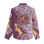 Manly Warringah Sea Eagles NAIDOC Week 2026 Women Casual Shirt Aboriginal Lizard Dot Painting - 50 Years of Deadly