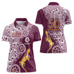 Manly Warringah Sea Eagles NAIDOC Week 2026 Women Polo Shirt Aboriginal Lizard Dot Painting - 50 Years of Deadly