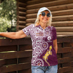 Manly Warringah Sea Eagles NAIDOC Week 2026 Women Polo Shirt Aboriginal Lizard Dot Painting - 50 Years of Deadly