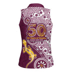 Manly Warringah Sea Eagles NAIDOC Week 2026 Women Sleeveless Polo Shirt Aboriginal Lizard Dot Painting - 50 Years of Deadly
