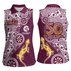 Manly Warringah Sea Eagles NAIDOC Week 2026 Women Sleeveless Polo Shirt Aboriginal Lizard Dot Painting - 50 Years of Deadly