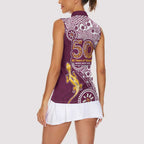 Manly Warringah Sea Eagles NAIDOC Week 2026 Women Sleeveless Polo Shirt Aboriginal Lizard Dot Painting - 50 Years of Deadly
