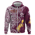 Manly Warringah Sea Eagles NAIDOC Week 2026 Zip Hoodie Aboriginal Lizard Dot Painting - 50 Years of Deadly