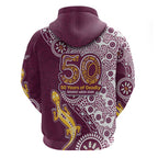 Manly Warringah Sea Eagles NAIDOC Week 2026 Zip Hoodie Aboriginal Lizard Dot Painting - 50 Years of Deadly