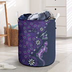 Melbourne Storm NAIDOC Week 2026 Laundry Basket Aboriginal Lizard Dot Painting - 50 Years of Deadly