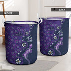 Melbourne Storm NAIDOC Week 2026 Laundry Basket Aboriginal Lizard Dot Painting - 50 Years of Deadly