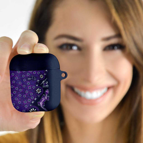 Melbourne Storm NAIDOC Week 2026 AirPods Case Aboriginal Lizard Dot Painting - 50 Years of Deadly