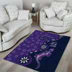 Melbourne Storm NAIDOC Week 2026 Area Rug Aboriginal Lizard Dot Painting - 50 Years of Deadly