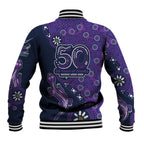Melbourne Storm NAIDOC Week 2026 Baseball Jacket Aboriginal Lizard Dot Painting - 50 Years of Deadly