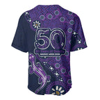 Melbourne Storm NAIDOC Week 2026 Baseball Jersey Aboriginal Lizard Dot Painting - 50 Years of Deadly