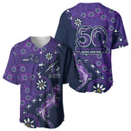 Melbourne Storm NAIDOC Week 2026 Baseball Jersey Aboriginal Lizard Dot Painting - 50 Years of Deadly